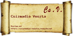 Csizmadia Veszta névjegykártya